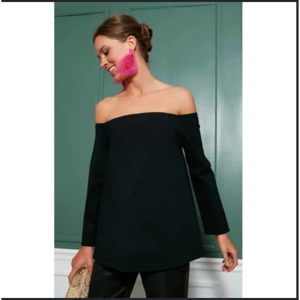 Tuckernuck Miranda Off The Shoulder Blouse Black Chic Size XL